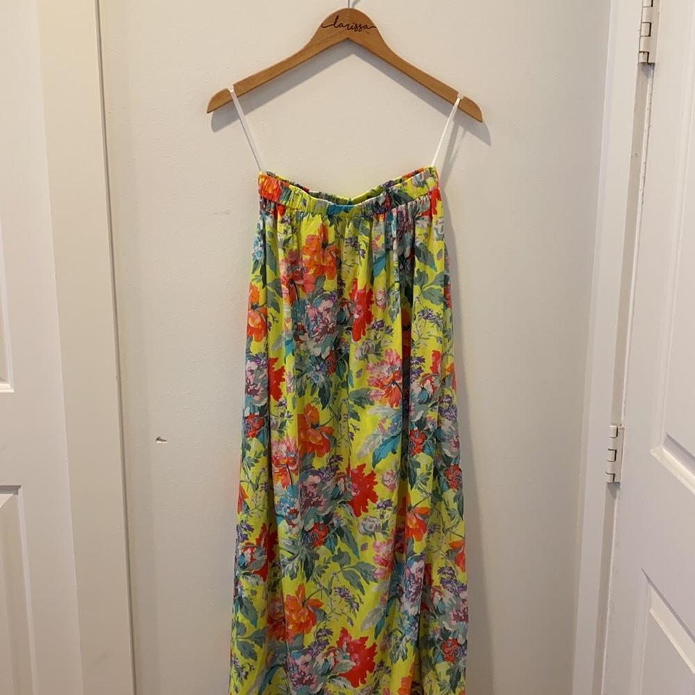 Sabo Skirt floral maxi skirt w leg slit - Picture 2 of 6